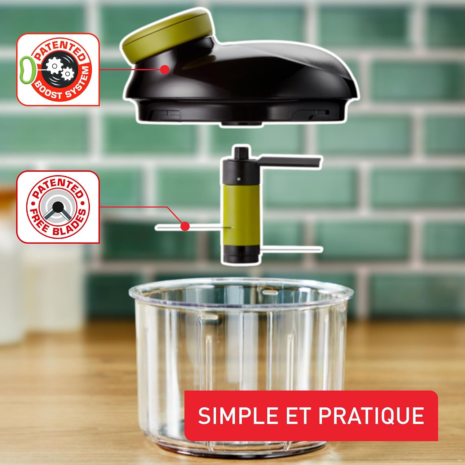 Tefal hachoir manuel 5 secondes 900 ml — vue 5