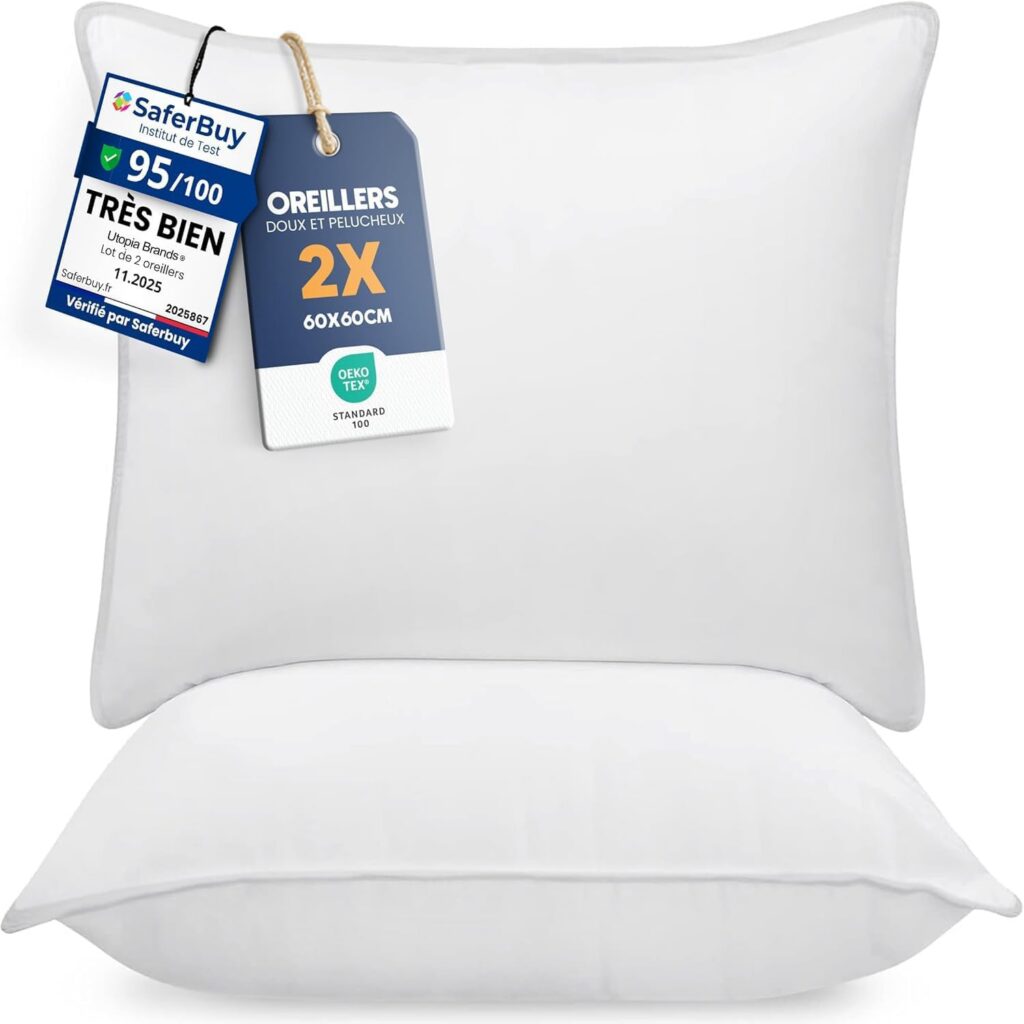 Utopia Bedding oreillers 60x60 — photo du produit