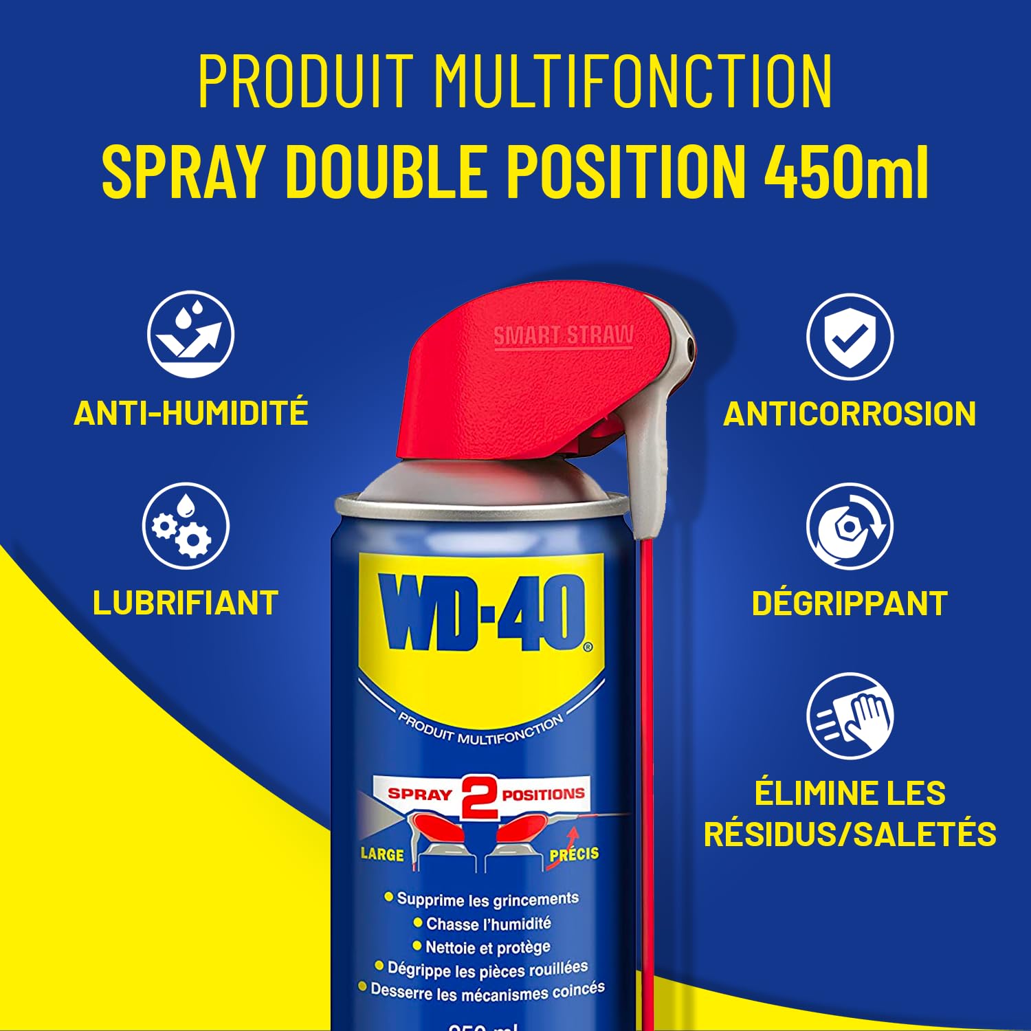 WD-40 Multifonction Double Position 450 ml — vue 2