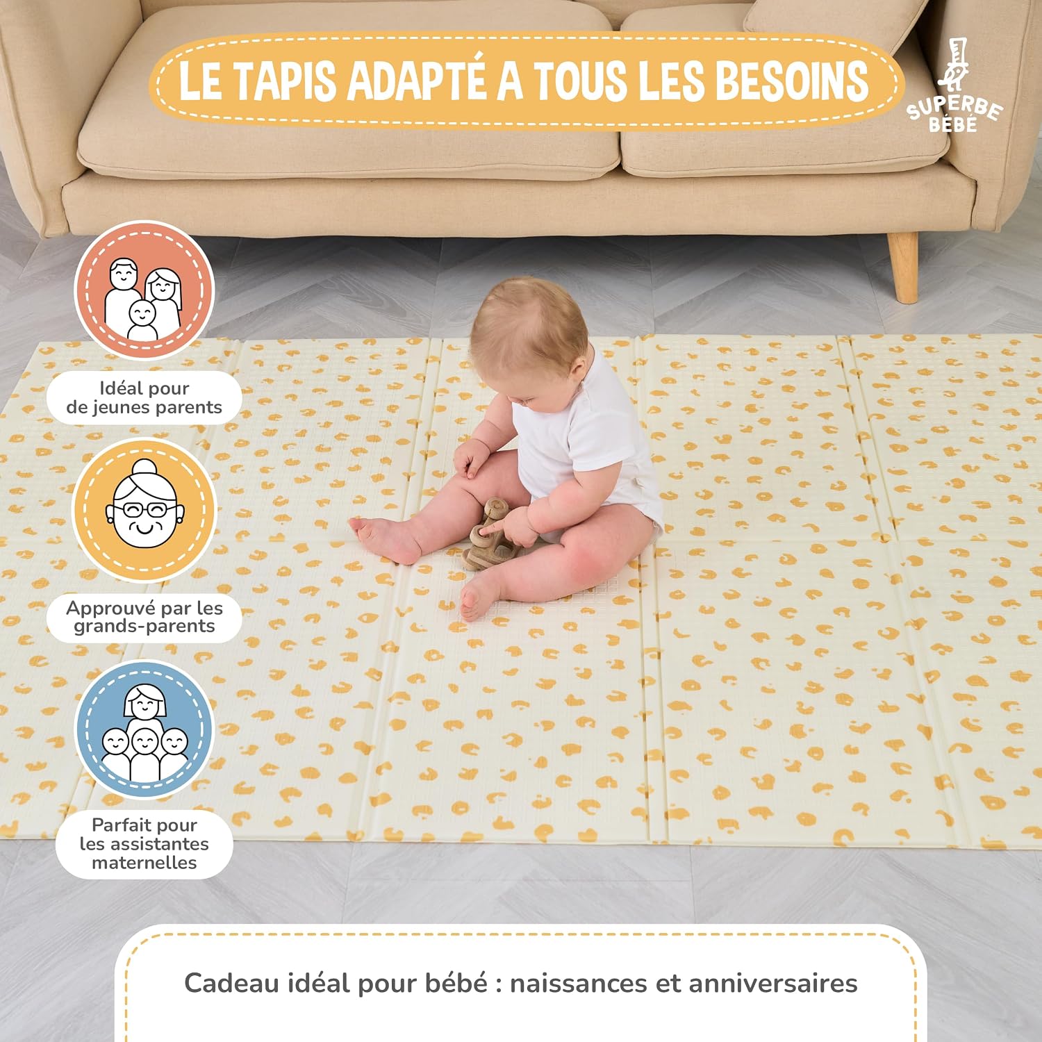 Tapis d'éveil pliable 120x180 — vue 4