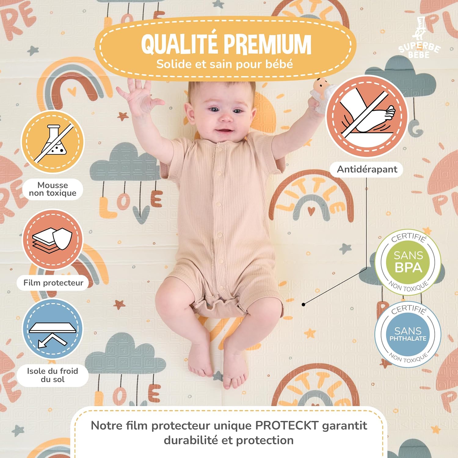 Tapis d'éveil pliable 120x180 — vue 5