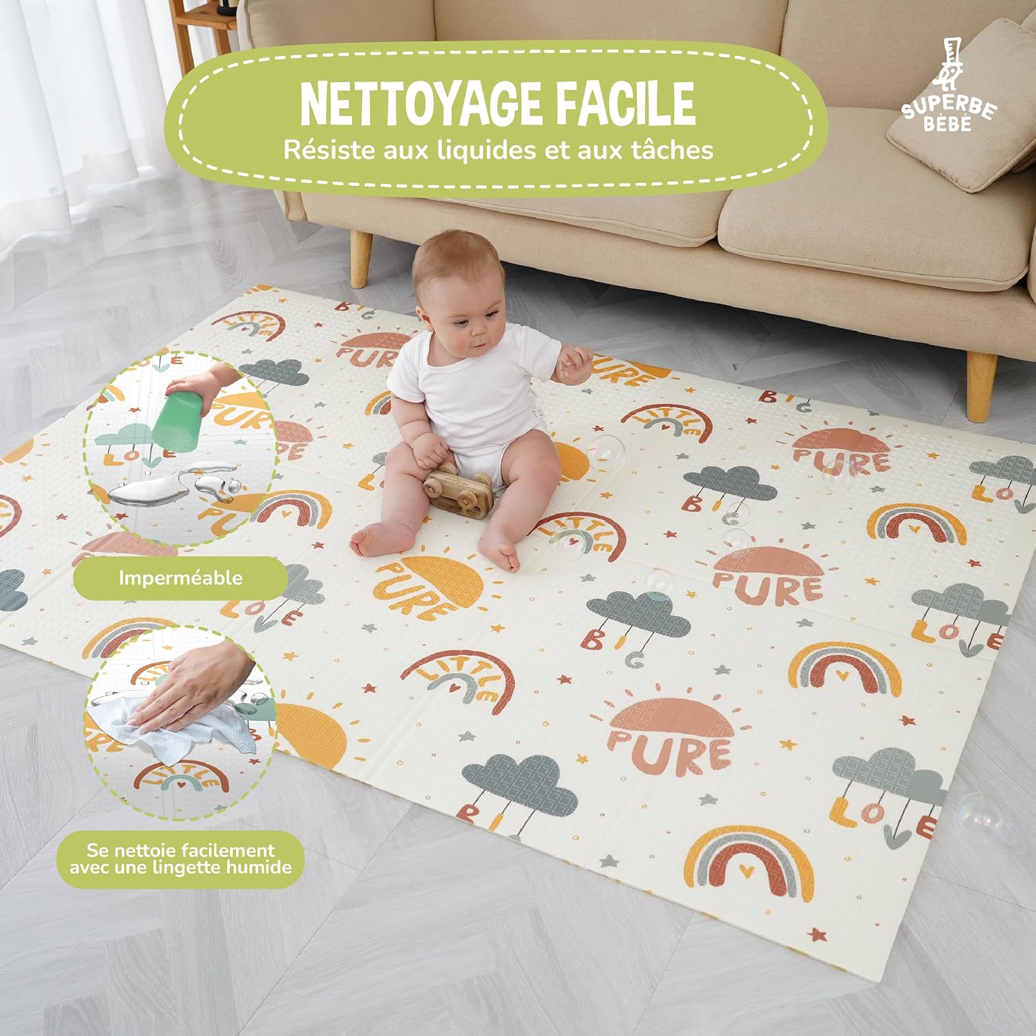 Tapis d'éveil pliable 120x180 — vue 8