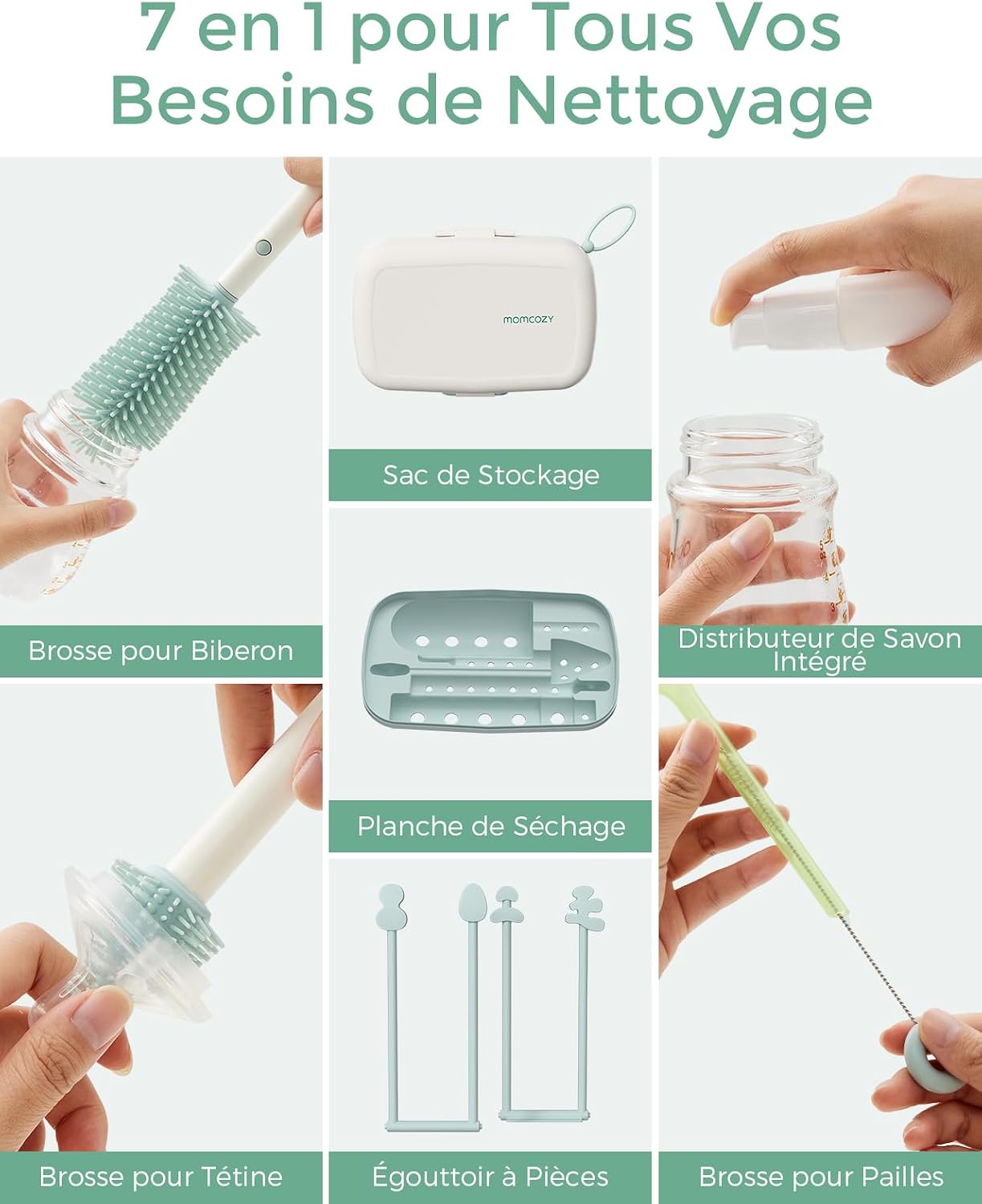 Momcozy kit nettoyage biberons voyage — vue 6