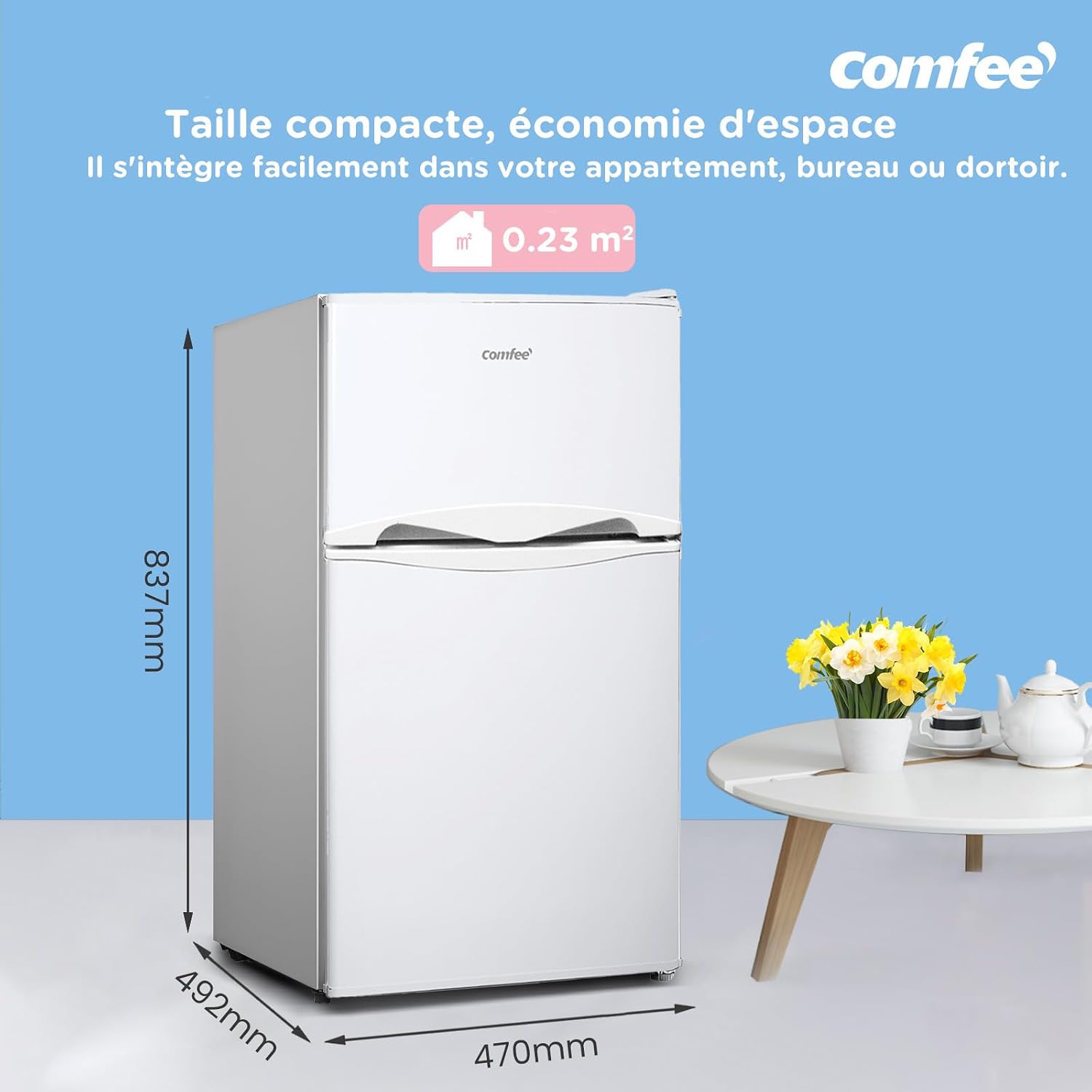 Comfee réfrigérateur combiné 87 L — vue 3