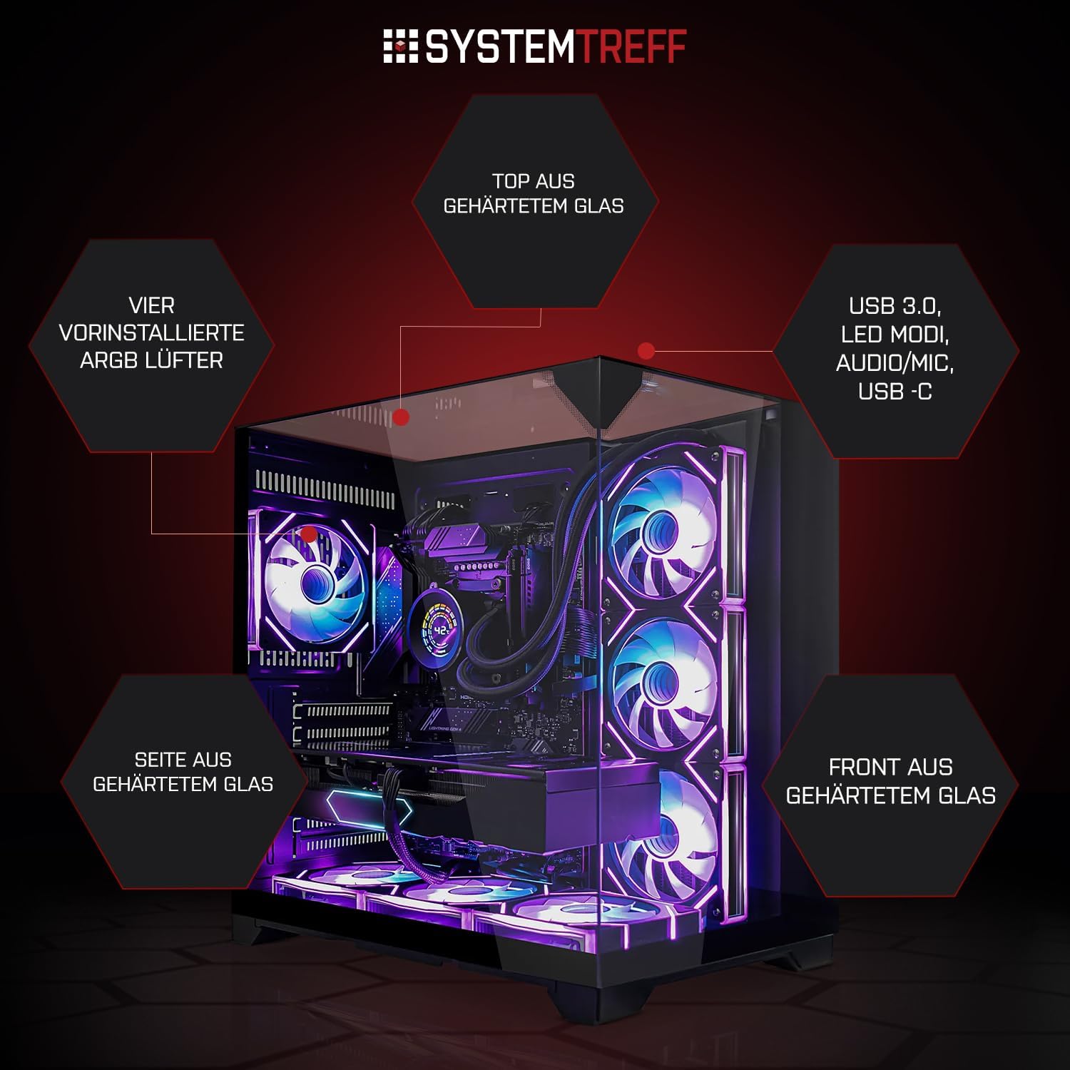 Systemtreff Ryzen 7 9800X3D RTX 5080 — vue 3