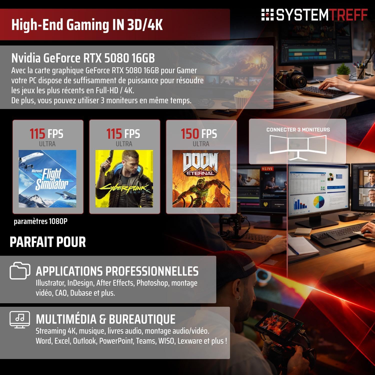 Systemtreff Ryzen 7 9800X3D RTX 5080 — vue 5