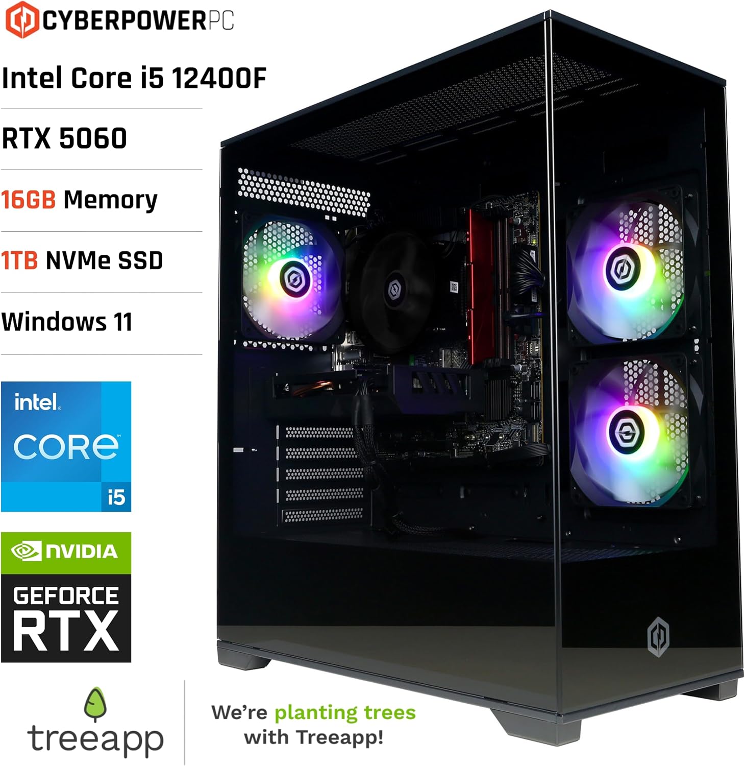 CyberpowerPC Wyvern Core i5 RTX 5060 — vue 2