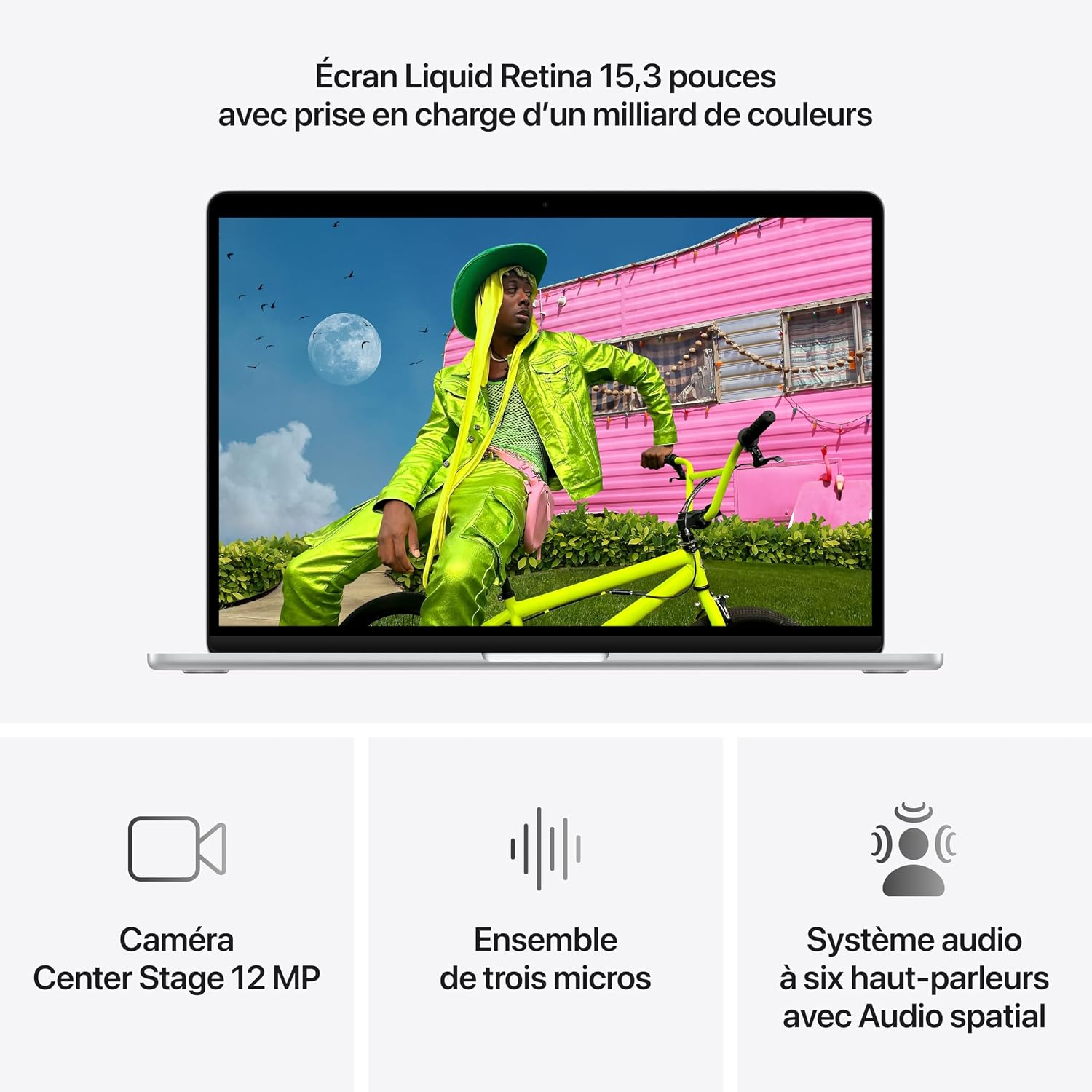 MacBook Air 15 pouces M5 16 Go 512 Go — vue 3